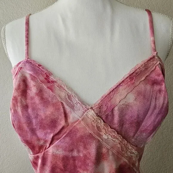 Wild Fable pink tie-dye lace fairy asymmetrical dress Size M - Picture 2 of 8